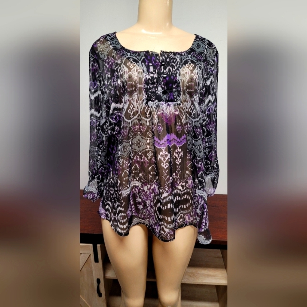 New Fashion Bug Sheer Top L